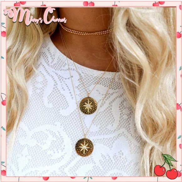 Mary's Cherries Boutique Jewelry - 🍒 LAST!😲 ELETRA Double Coin 🌟Necklace